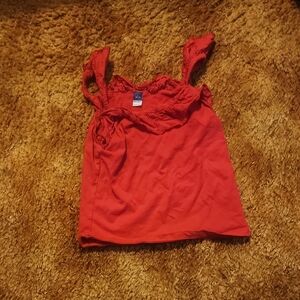 Old Navy Red Lace-Trim Girls Tank Top